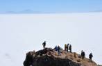 Turistas na Isla Incahuasi, no Salar de Uyuni, na Bolívia
